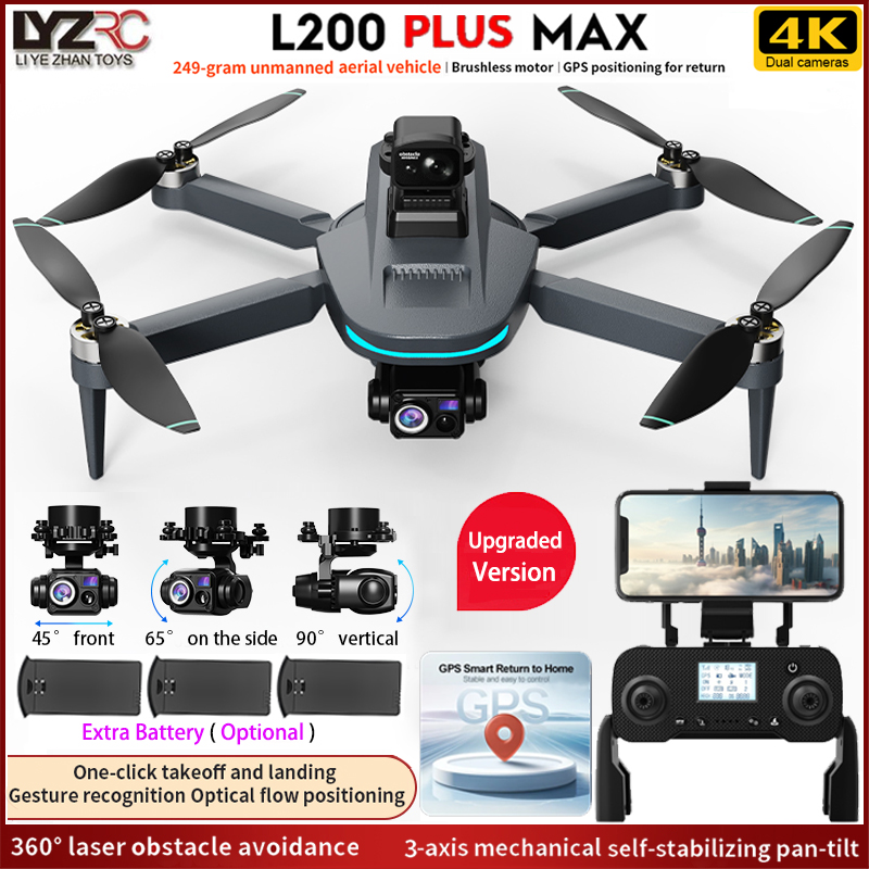 Novo l200 plus max gps drone 5 - Drone Camera With Gimbal avaliação e preço