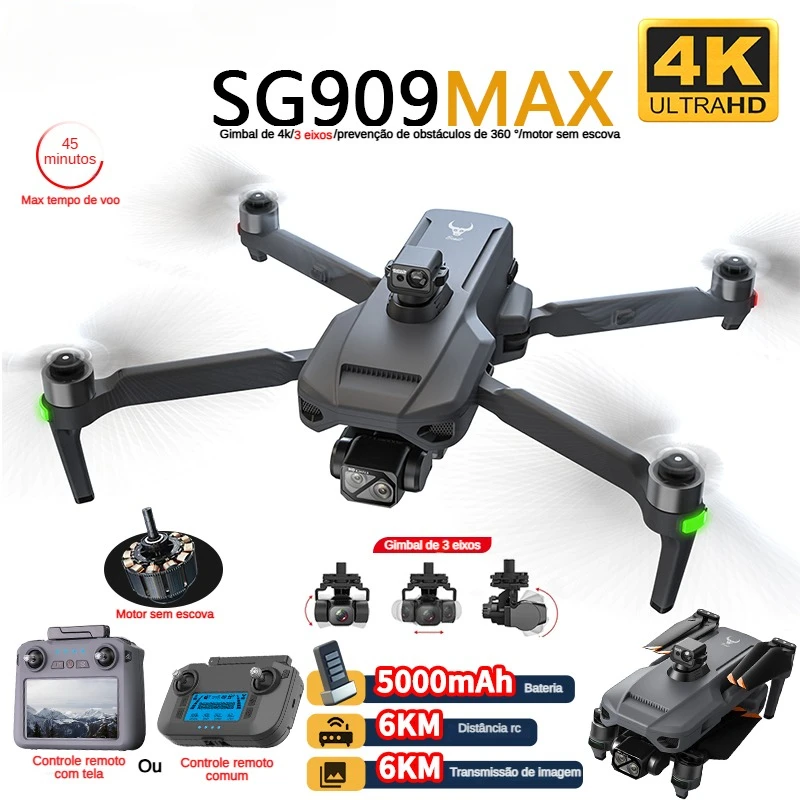 Zll sg909 sg909max drone profi - Drone Camera 4K avaliação e preço